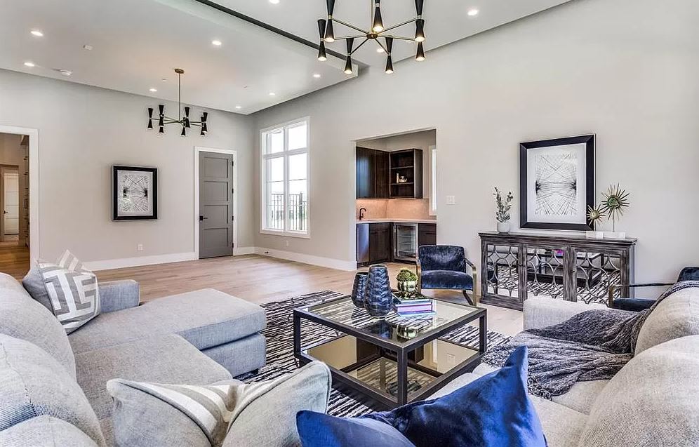 living room furniture staging