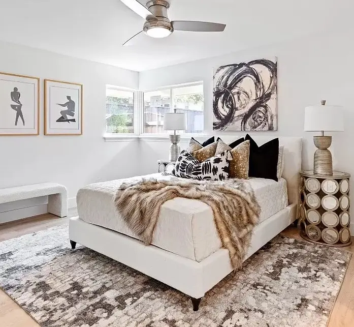 Staged bedroom