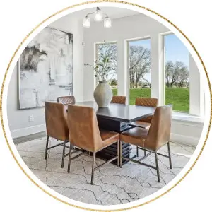 Dining room table and chairs
